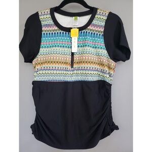 Next Multicolor Patterned Short Sleeve Top